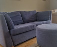 couch with matching footstool