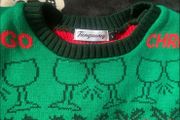 Christmas sweater Tanqueray size large