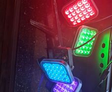 set of four multi colour changing led garden lights