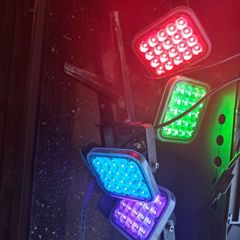 set of four multi colour changing led garden lights