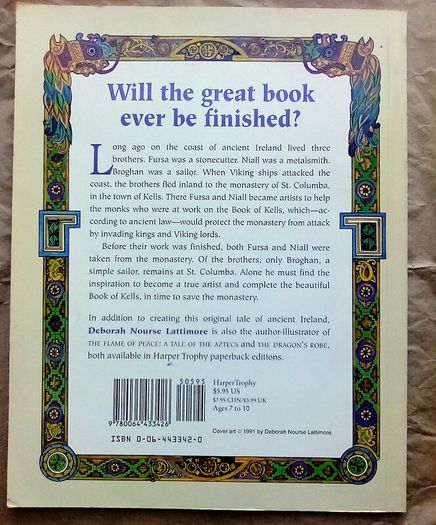 Scarce Book: The Sailor Who Captured The Sea: A Story of the Book of Kells (postage included)