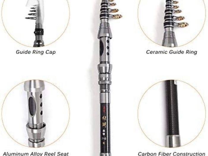 Telescopic Fishing Rod and Reel Combo Full Kit Spinning Fishing Reel Gear Pole Set with 100M Fishing Line,Fishing Lures,Fishing Hooks Jig Head, Fishing Carrier Bag Case MULTIPLE SIZES AVAILABLE, SEE DESCRIPTION (FREE POSTAGE)