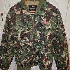 SUPERDRY Rookie Duty Splatter Bomber Jacket Size Large NWT