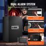 Single Door 4.0 cu.ft Safe Box with Key Lock, Password & Fingerprint, Safe Lock Box with Fireproof Bag, Key Rack, LED Light Image 4