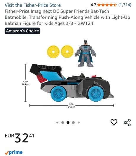 IMAGINEXT Batman Batmobile Vehicles