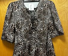 Brand new with tags Virgo Boutique leopard print short sleeved top