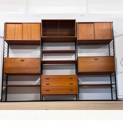 1960s Mid-century Modern Ladderax Shelving System