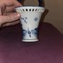 Delft Blue Basket Vase - Hand Painted Image 4