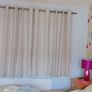 Eye let Curtains grey/beige in perfect condition 64"wide 61" long. Image 2