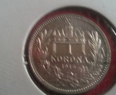 Hungary 1915 1 korona Unc .835 silver