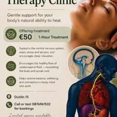 Therapy cranial sacral 1hr