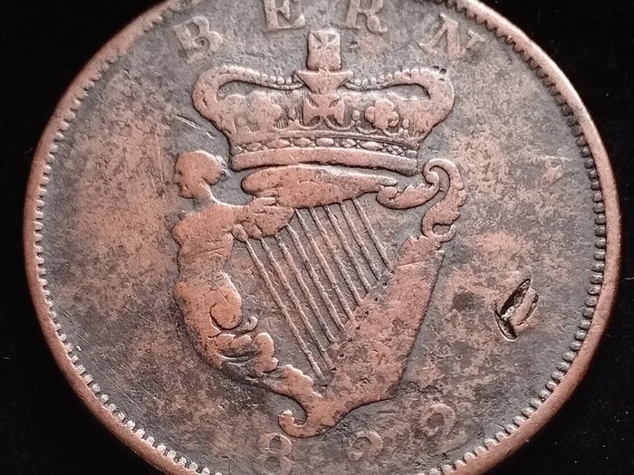 #885 - Hibernia - Ireland - 1822 - One Penny