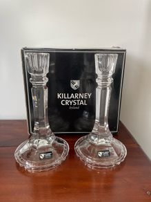 Killarney Crystal Starbright Candlesticks