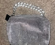 Silver glitter bag