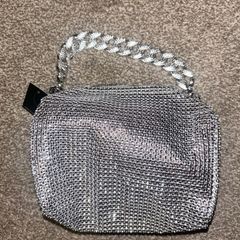 Silver glitter bag