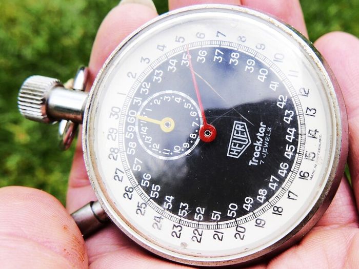 Vintage Heuer Trackstar Timer Stopwatch-works well