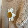 Mix wool jumper with handwoven flower Image 3