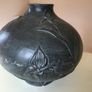 Large Ebonized Earthenware Vase. Image 3