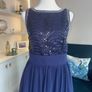 Navy and Silver Sequin Long Dress Size UK 14 / EU 42 Image 9