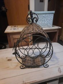 SELL OR SWAP vintage wicker/metal wine rack