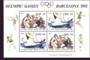 1992 Ireland Olympic Games Barcelona Commemorative Stamps Miniature Sheet Mint Never Hinged (MNH)
