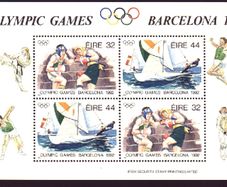 1992 Ireland Olympic Games Barcelona Commemorative Stamps Miniature Sheet Mint Never Hinged (MNH)