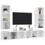 Wall-mounted TV Cabinets 4 pcs White Chipboard Image 3