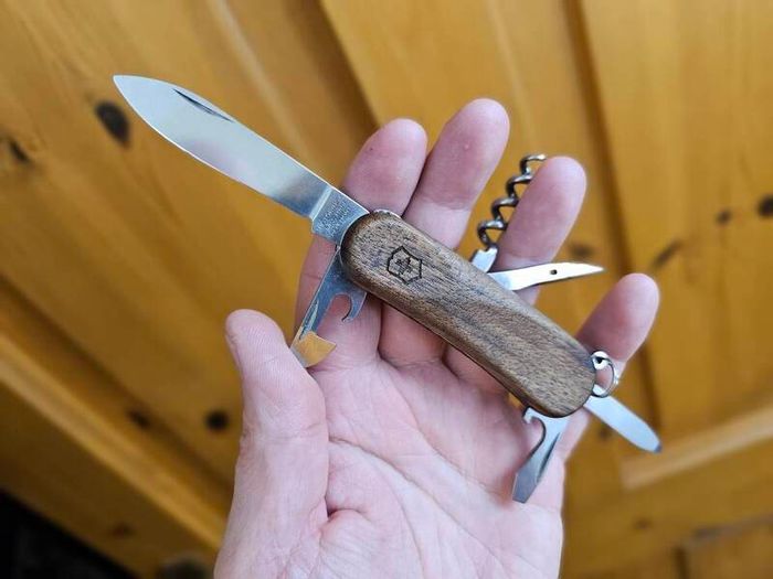 Victorinox Delemont 84mm Model with Walnut Handle Swiss Army Knife