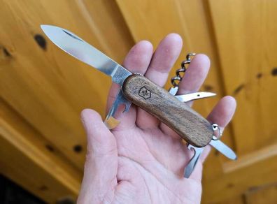 Victorinox Delemont 84mm Model with Walnut Handle Swiss Army Knife