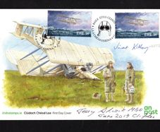 2019 Ireland The 100th Anniversary of the First Transatlantic Flight Commemorative Stamp An Post First Day Cover (FDC) signed by Co. Clare based artist, Vincent Killowry & Tony Alcock MBE
