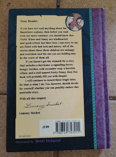 A Series of Unfortunate Events: The Wide Window (Book 3) Hardcovers