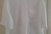 ZARA 100% Linen White Top New