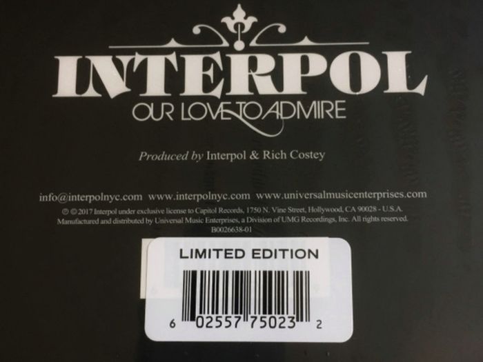 Interpol - Our Love To Admire Limited Edition 10th Anniversary Clear & Smoky White 2 x LP