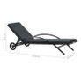 Sun Lounger with Cushion & Wheels Poly Rattan Anthracite Image 7