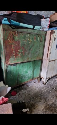 vintage castrol oil cabinet