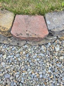"concrete curved garden edging blocks