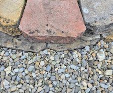 "concrete curved garden edging blocks