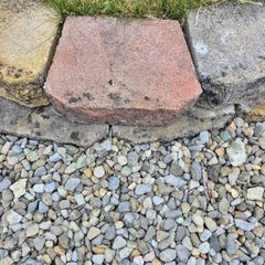 "concrete curved garden edging blocks