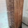 Beautiful slim rustic vintage 10 drawer tallboy in superb condition Image 4