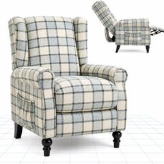 Recliner Chair Armchair Adjustable Single Chair Sofa for Relaxing Accent Chair Pushback for Living Room Bedroom Wing Back Reclining | Grey