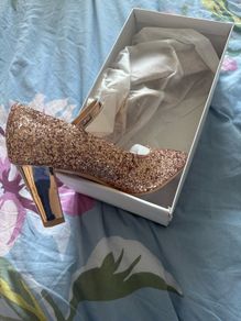 Rose Gold Glitter High Heels