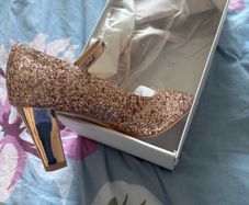 Rose Gold Glitter High Heels