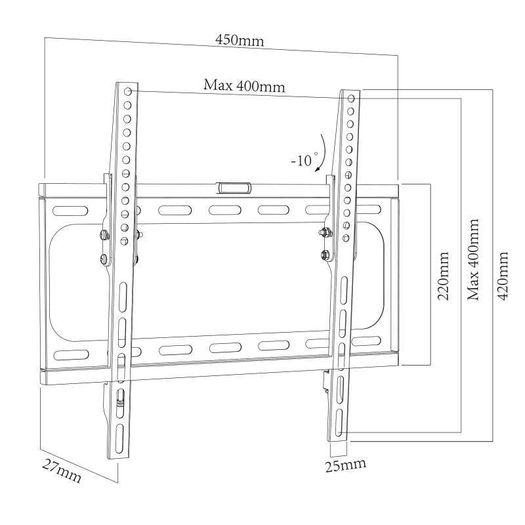 TV Wall Mount Bracket Flat Tilt 32-55"