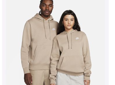 Nike Sportswear Club Fleece Pullover Hoodie, unisex, light brown, beige