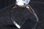 Vintage 18ct White Gold Solitaire Ring 750 Italy Size 54.5