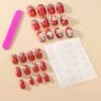 Glitter Fake Nail 24pcs + 1pc Nail File & 1 sheet Nail Tape - New Image 4