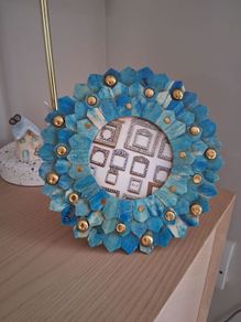 Blue photo frame