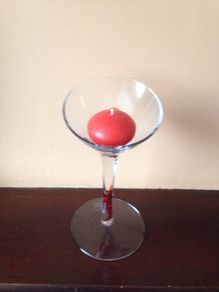 Beautiful Glass Candle Holder with candle