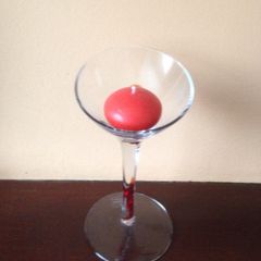 Beautiful Glass Candle Holder with candle