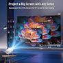 Mini Projector with WiFi 6 and Bluetooth 5.0, Portable Smart Projector 4K 1080P Supported, Auto Keystone Video Projector for Bedroom Home Outdoors (White) Image 4